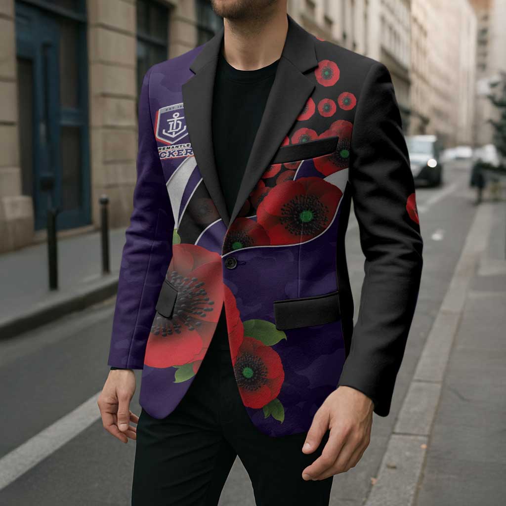 Fremantle Dockers ANZAC Personalised Blazer Lest We Forget Poppy Camo
