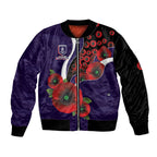 Fremantle Dockers ANZAC Personalised Bomber Jacket Lest We Forget Poppy Camo