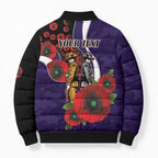 Fremantle Dockers ANZAC Personalised Bomber Puffer Jacket Lest We Forget Poppy Camo