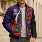 Fremantle Dockers ANZAC Personalised Bomber Puffer Jacket Lest We Forget Poppy Camo