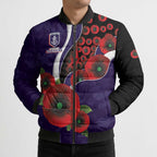 Fremantle Dockers ANZAC Personalised Bomber Puffer Jacket Lest We Forget Poppy Camo