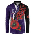 Fremantle Dockers ANZAC Personalised Button Sweatshirt Lest We Forget Poppy Camo