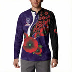 Fremantle Dockers ANZAC Personalised Button Sweatshirt Lest We Forget Poppy Camo