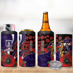 Fremantle Dockers ANZAC Personalised 4 in 1 Can Cooler Tumbler Lest We Forget Poppy Camo