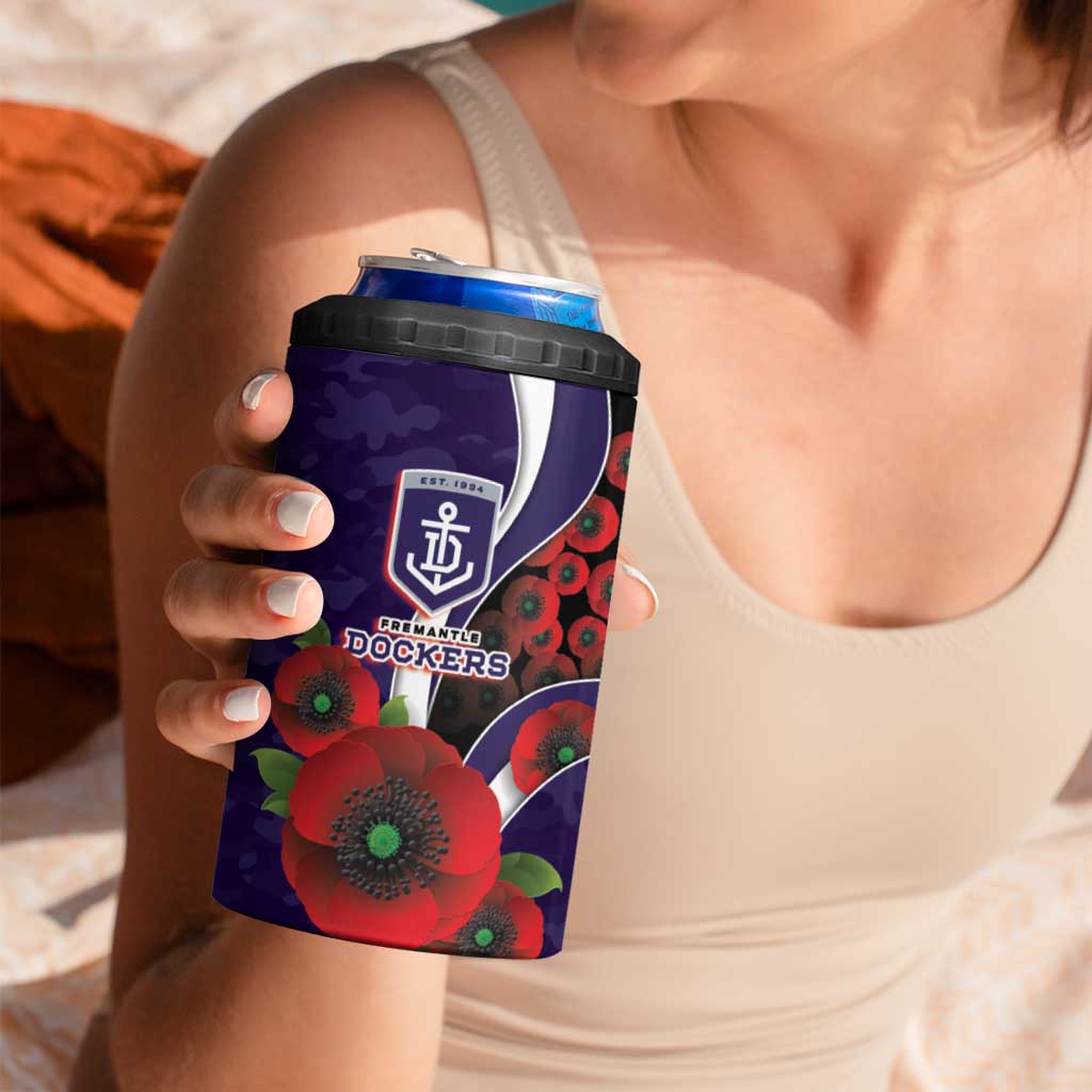 Fremantle Dockers ANZAC Personalised 4 in 1 Can Cooler Tumbler Lest We Forget Poppy Camo