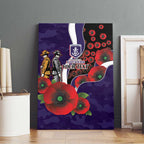 Fremantle Dockers ANZAC Personalised Canvas Wall Art Lest We Forget Poppy Camo