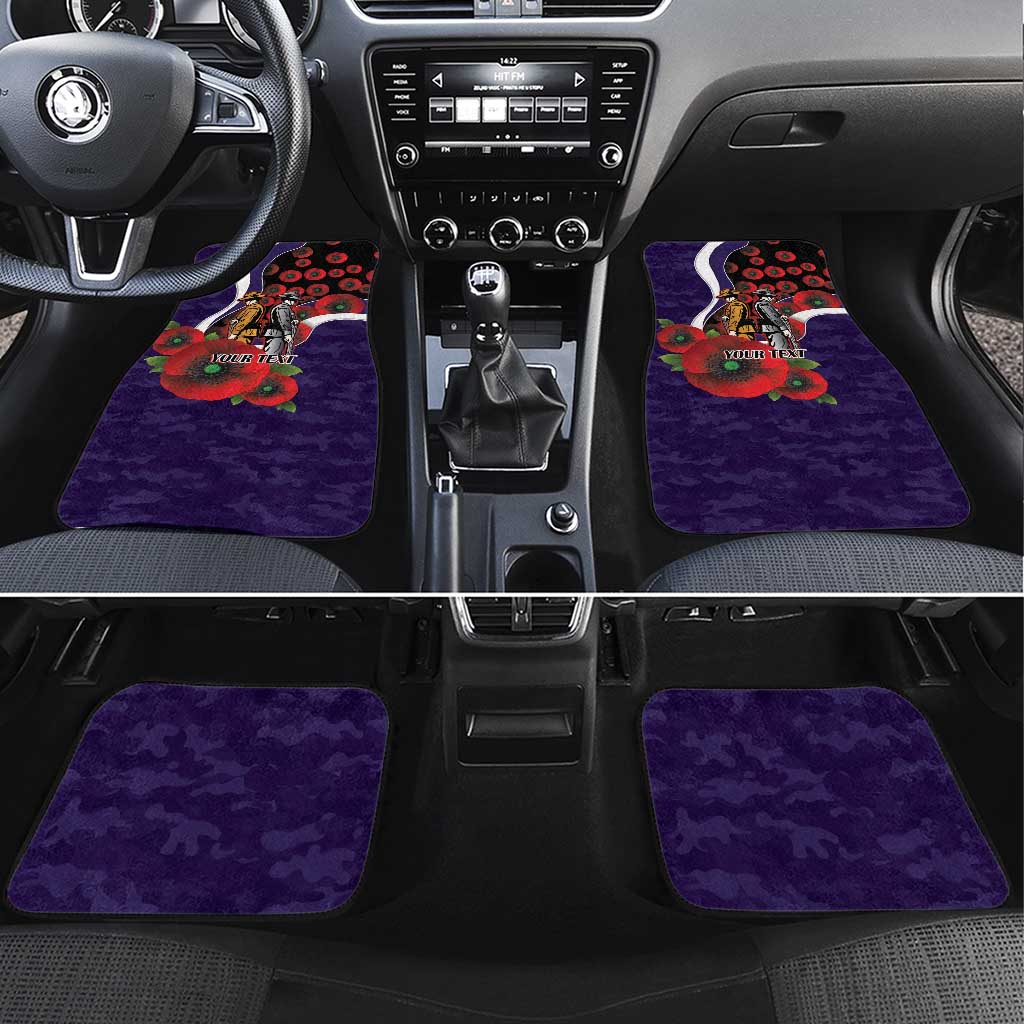 Fremantle Dockers ANZAC Personalised Car Mats Lest We Forget Poppy Camo