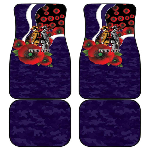Fremantle Dockers ANZAC Personalised Car Mats Lest We Forget Poppy Camo