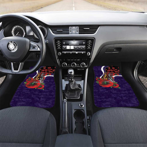Fremantle Dockers ANZAC Personalised Car Mats Lest We Forget Poppy Camo
