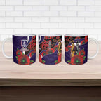 Fremantle Dockers ANZAC Personalised Ceramic Mug Lest We Forget Poppy Camo