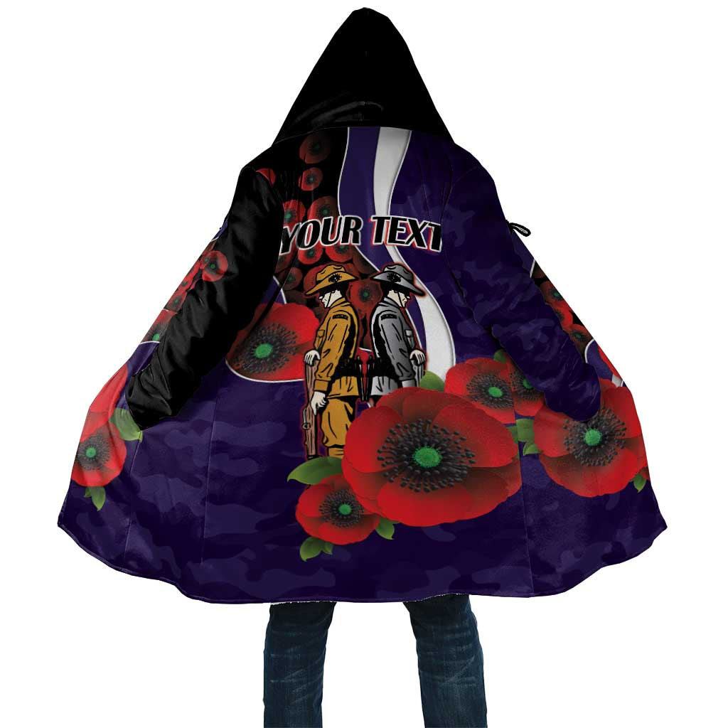 Fremantle Dockers ANZAC Personalised Cloak Lest We Forget Poppy Camo