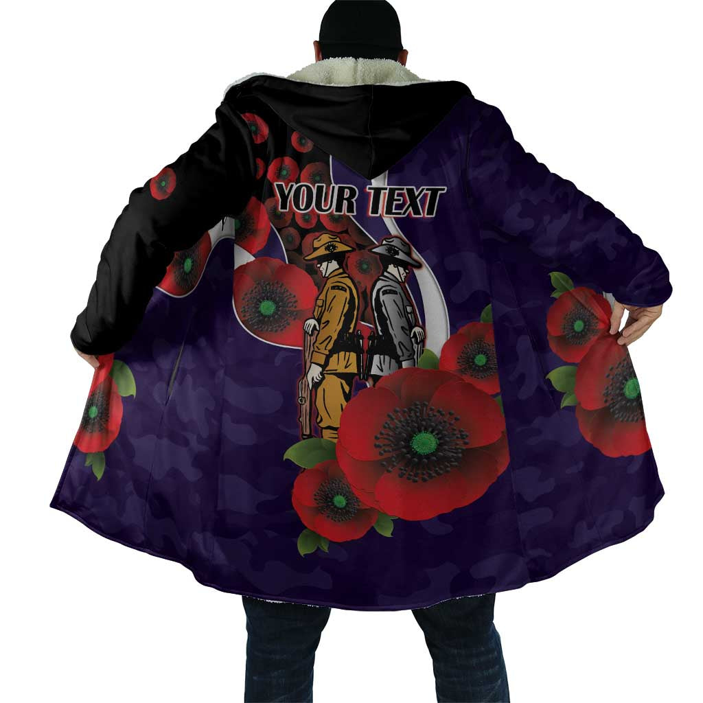 Fremantle Dockers ANZAC Personalised Cloak Lest We Forget Poppy Camo