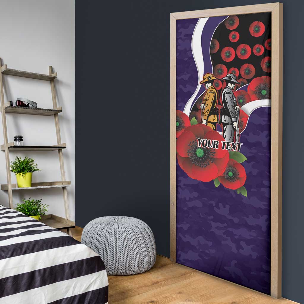 Fremantle Dockers ANZAC Personalised Door Cover Lest We Forget Poppy Camo