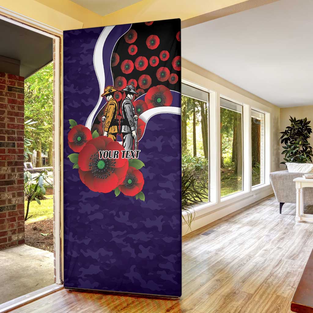 Fremantle Dockers ANZAC Personalised Door Cover Lest We Forget Poppy Camo