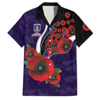 Fremantle Dockers ANZAC Personalised Family Matching Puletasi and Hawaiian Shirt Lest We Forget Poppy Camo