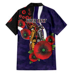 Fremantle Dockers ANZAC Personalised Family Matching Summer Maxi Dress and Hawaiian Shirt Lest We Forget Poppy Camo