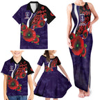 Fremantle Dockers ANZAC Personalised Family Matching Tank Maxi Dress and Hawaiian Shirt Lest We Forget Poppy Camo