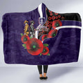 Fremantle Dockers ANZAC Personalised Hooded Blanket Lest We Forget Poppy Camo