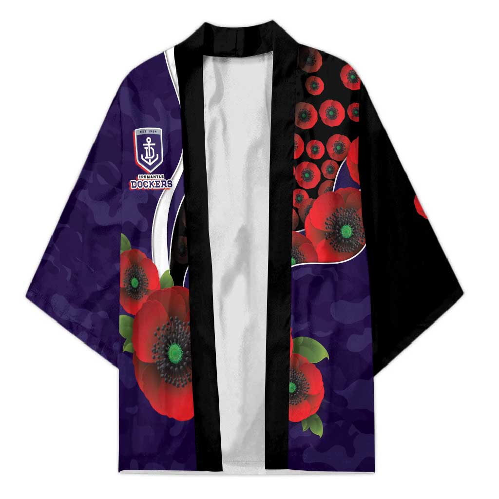Fremantle Dockers ANZAC Personalised Kimono Lest We Forget Poppy Camo