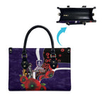 Fremantle Dockers ANZAC Personalised Leather Bag Lest We Forget Poppy Camo
