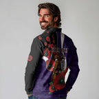 Fremantle Dockers ANZAC Personalised Long Sleeve Polo Shirt Lest We Forget Poppy Camo