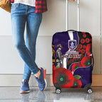 Fremantle Dockers ANZAC Personalised Luggage Cover Lest We Forget Poppy Camo
