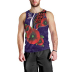 Fremantle Dockers ANZAC Personalised Men Tank Top Lest We Forget Poppy Camo