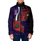 Fremantle Dockers ANZAC Personalised Padded Jacket Lest We Forget Poppy Camo