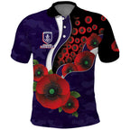Fremantle Dockers ANZAC Personalised Polo Shirt Lest We Forget Poppy Camo