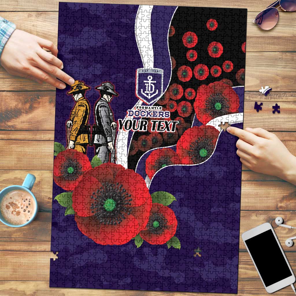 Fremantle Dockers ANZAC Personalised Puzzle Lest We Forget Poppy Camo