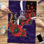 Fremantle Dockers ANZAC Personalised Puzzle Lest We Forget Poppy Camo