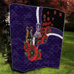 Fremantle Dockers ANZAC Personalised Quilt Lest We Forget Poppy Camo