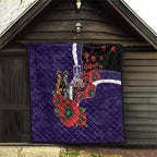 Fremantle Dockers ANZAC Personalised Quilt Lest We Forget Poppy Camo