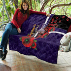 Fremantle Dockers ANZAC Personalised Quilt Lest We Forget Poppy Camo