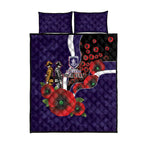 Fremantle Dockers ANZAC Personalised Quilt Bed Set Lest We Forget Poppy Camo