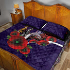 Fremantle Dockers ANZAC Personalised Quilt Bed Set Lest We Forget Poppy Camo