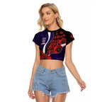Fremantle Dockers ANZAC Personalised Raglan Cropped T Shirt Lest We Forget Poppy Camo