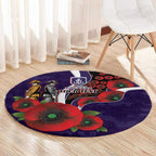 Fremantle Dockers ANZAC Personalised Round Carpet Lest We Forget Poppy Camo