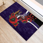 Fremantle Dockers ANZAC Personalised Rubber Doormat Lest We Forget Poppy Camo