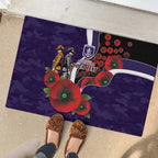 Fremantle Dockers ANZAC Personalised Rubber Doormat Lest We Forget Poppy Camo