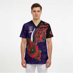 Fremantle Dockers ANZAC Personalised Scrub Top Lest We Forget Poppy Camo