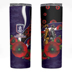 Fremantle Dockers ANZAC Personalised Skinny Tumbler Lest We Forget Poppy Camo