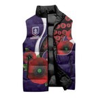 Fremantle Dockers ANZAC Personalised Sleeveless Puffer Jacket Lest We Forget Poppy Camo