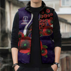 Fremantle Dockers ANZAC Personalised Sleeveless Puffer Jacket Lest We Forget Poppy Camo