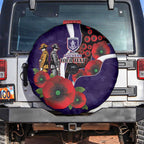 Fremantle Dockers ANZAC Personalised Spare Tire Cover Lest We Forget Poppy Camo