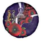 Fremantle Dockers ANZAC Personalised Spare Tire Cover Lest We Forget Poppy Camo