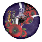 Fremantle Dockers ANZAC Personalised Spare Tire Cover Lest We Forget Poppy Camo