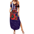 Fremantle Dockers ANZAC Personalised Summer Maxi Dress Lest We Forget Poppy Camo