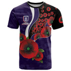 Fremantle Dockers ANZAC Personalised T Shirt Lest We Forget Poppy Camo