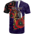 Fremantle Dockers ANZAC Personalised T Shirt Lest We Forget Poppy Camo